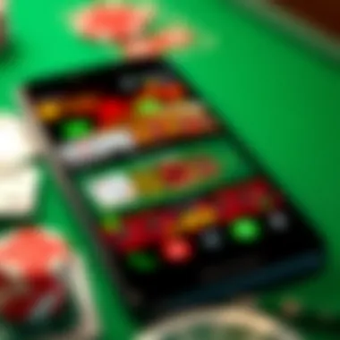 Real Money Casino App Interface on Android Smartphone displaying a real money casino app interface