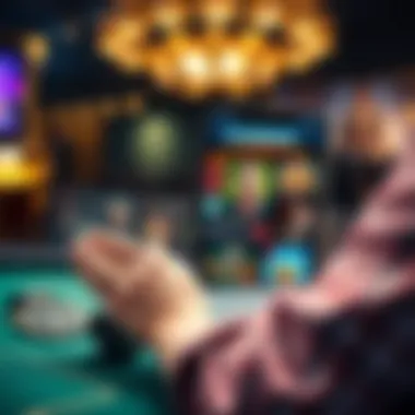 Exploring Features of Casino Apps User navigating through features of a casino application