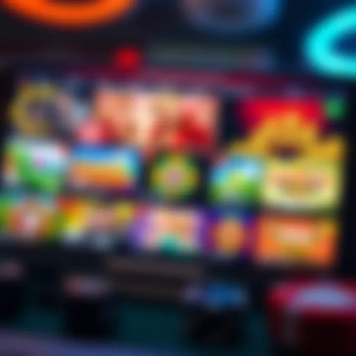 Diverse Gaming Options on Mobile Platforms A vibrant online casino interface displaying various games