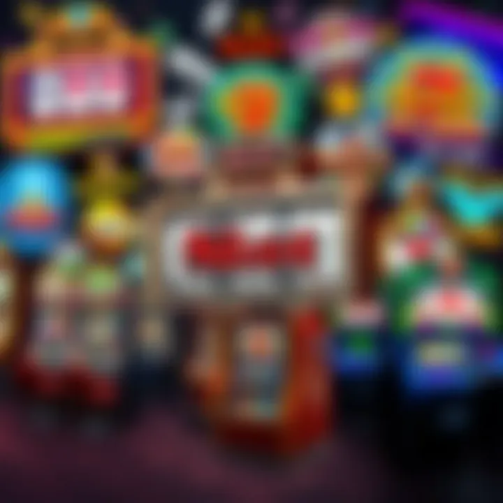 A collage of different themed slot games showcasing variety