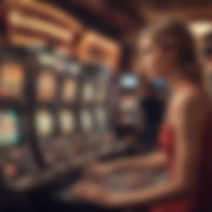 Player engaged in a slot game at the casino