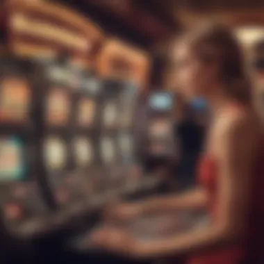 Immersive Gaming Experience at Hollywood Casino Player engaged in a slot game at the casino