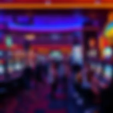 Gaming Excitement in Deadwood Casinos Vibrant casino gaming floor bustling with activity