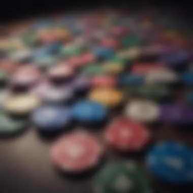 Colorful Poker Chips Close-up of colorful poker chips arranged neatly