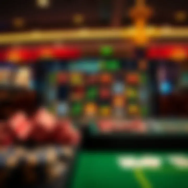 Online gaming interface displaying slots and table games