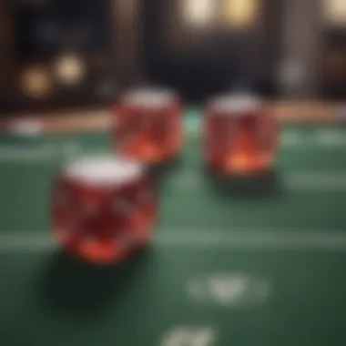 The Art of the Dice Throw A close-up of dice being thrown, capturing the essence of luck and strategy in craps