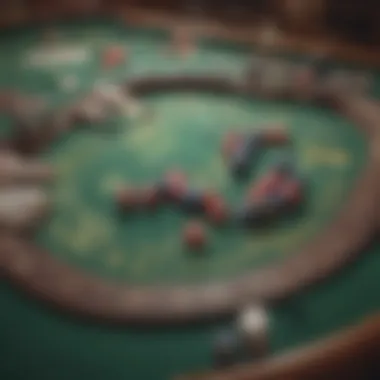 Craps Table Betting Options An overview of a craps table showcasing various betting options