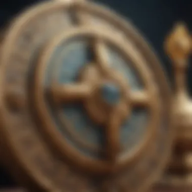 Symbols of Ancient Treasures A close-up of symbols representing ancient treasures