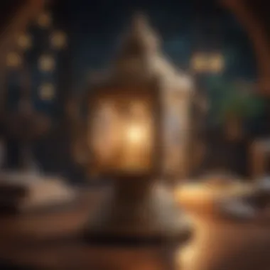 Mystical Lamp of Enchantment A mystical lamp glowing with magic symbols