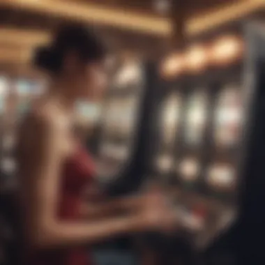 Responsible Gaming Practices Scene depicting responsible gaming practices while playing slots