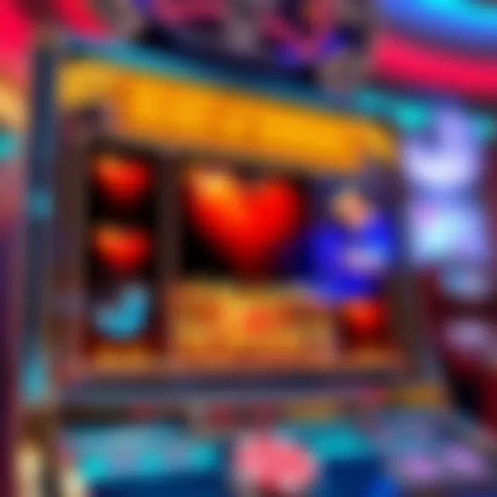 The Captivating Interface of Heart of Romance Captivating interface showcasing the slot machine features