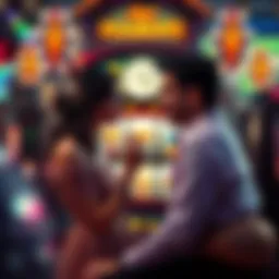 Luxurious romantic symbols depicted in the slot machine atmosphere