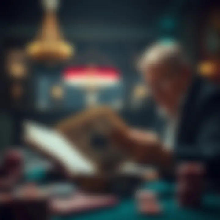 Immersed in Poker Literature A reader immersed in a poker masterpiece