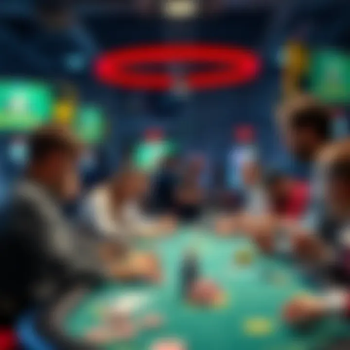 Virtual Poker Tournament Community A vibrant community of players engaging in a virtual poker tournament.