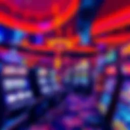 Vibrant casino floor showcasing a variety of slot machines