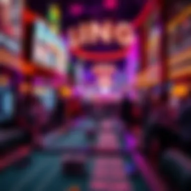 Vibrant Event at LINQ Casino An overview of a vibrant event taking place at the LINQ Casino.