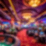 Vibrant Casino Atmosphere in Tennessee A panoramic view of a casino in Tennessee showcasing its vibrant atmosphere