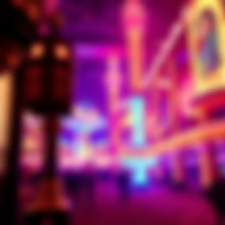 Illuminated Ambiance of the Venue Vibrant lights and atmosphere of Paris Las Vegas