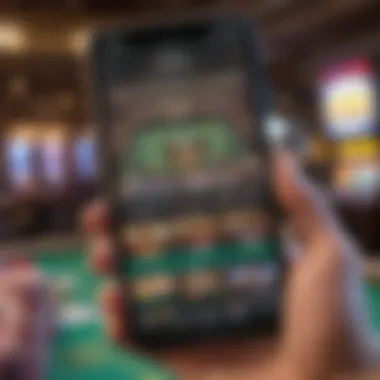 Smartphone displaying the Station Casino Sports App features