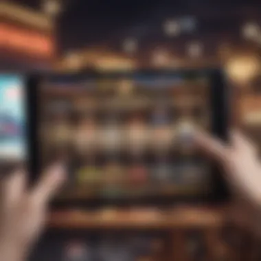 Interactive Gameplay Experience Player engaging with a free casino slot game on a digital device