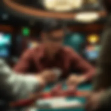 Strategic Play in Pai Gow A player strategizing while playing pai gow online