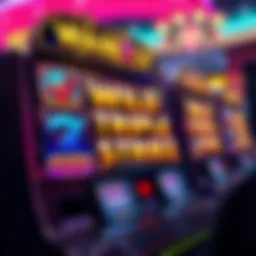 Illustration of Wild Triple Strike slot machine featuring vibrant graphics and theme.