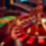The Thrill of Roulette Intricate patterns of a roulette wheel spinning energetically