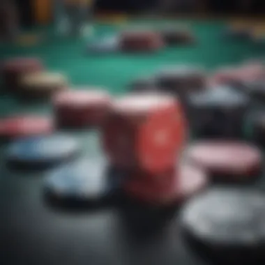 Poker chips and cards on a table