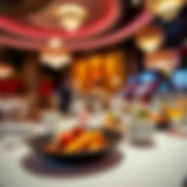 Elegant dining area within Gateway Casino featuring gourmet dishes