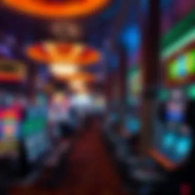 Exciting Atmosphere on the Gaming Floor Interior view of the gaming floor bustling with excitement