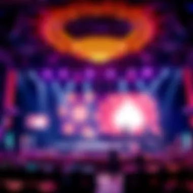 Live Entertainment Stage at Gateway Casino Stage set for live entertainment with vibrant lighting