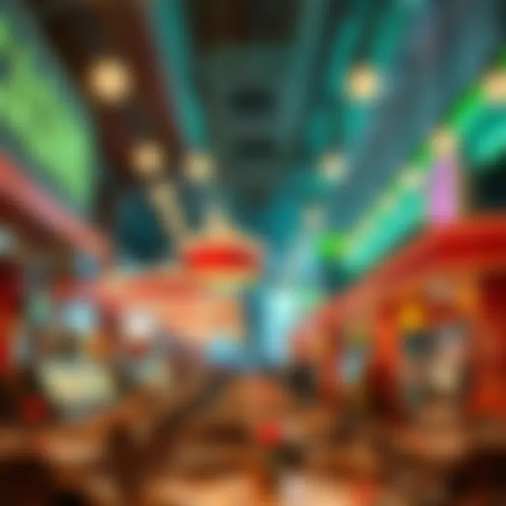 Cozy ambiance of Graton Casino food court during peak hours