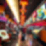 Vibrant food court scene at Graton Casino with diverse options