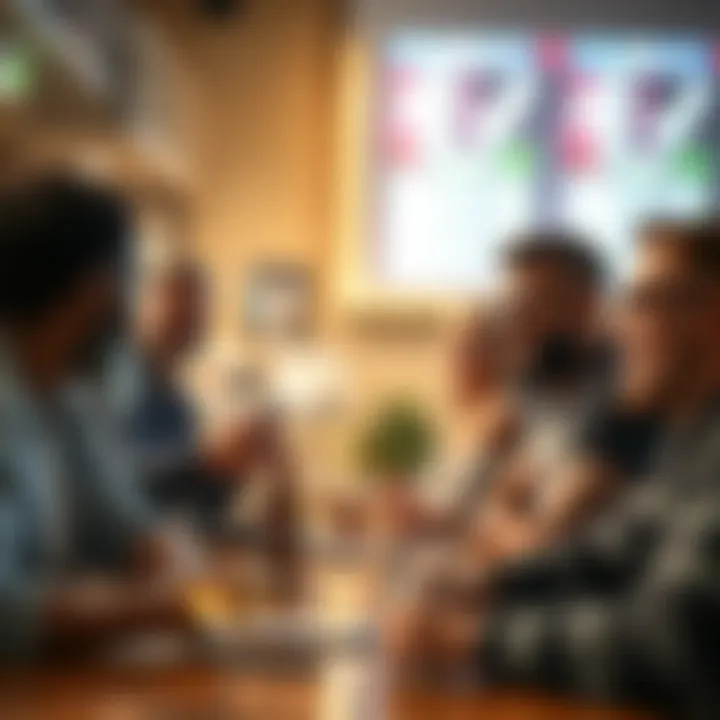 Group of Friends Enjoying the Tournament Group of Friends Enjoying the Tournament