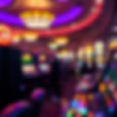 Vibrant gaming floor at the casino