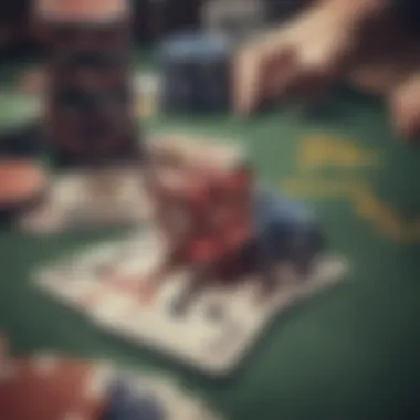 Strategic Elements in Gameplay Strategic gameplay in Jackpot Hold'em with cards laid out