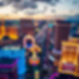 The Enigmatic Las Vegas Strip Aerial view of the Las Vegas Strip showcasing vibrant lights and iconic architecture