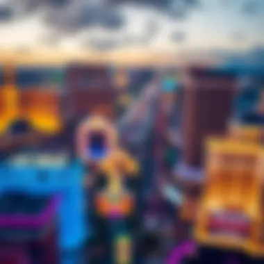 The Enigmatic Las Vegas Strip Aerial view of the Las Vegas Strip showcasing vibrant lights and iconic architecture