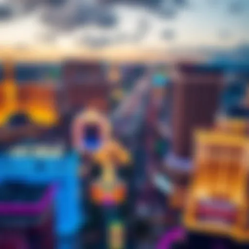 The Enigmatic Las Vegas Strip Aerial view of the Las Vegas Strip showcasing vibrant lights and iconic architecture