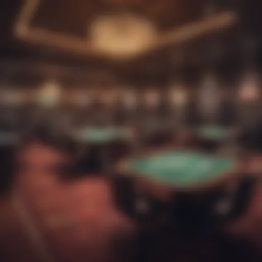 Interior view of the poker room showcasing the vibrant atmosphere