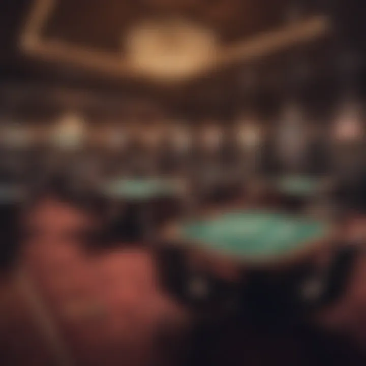 Interior view of the poker room showcasing the vibrant atmosphere