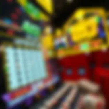 A digital display showing a lottery draw in action