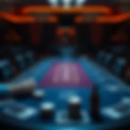 Strategic poker table setup