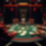 Strategic poker table layout showcasing Texas Hold'em