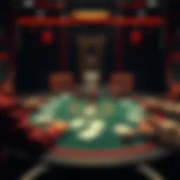 Strategic poker table layout showcasing Texas Hold'em