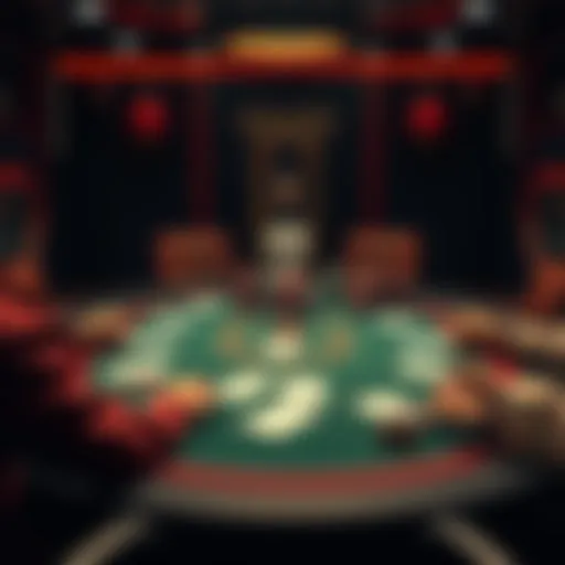 Strategic poker table layout showcasing Texas Hold'em