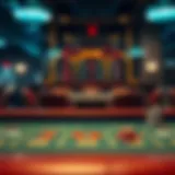 Craps table with various betting options displayed