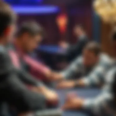Dealer-Player Engagement An experienced dealer interacting with players at the table