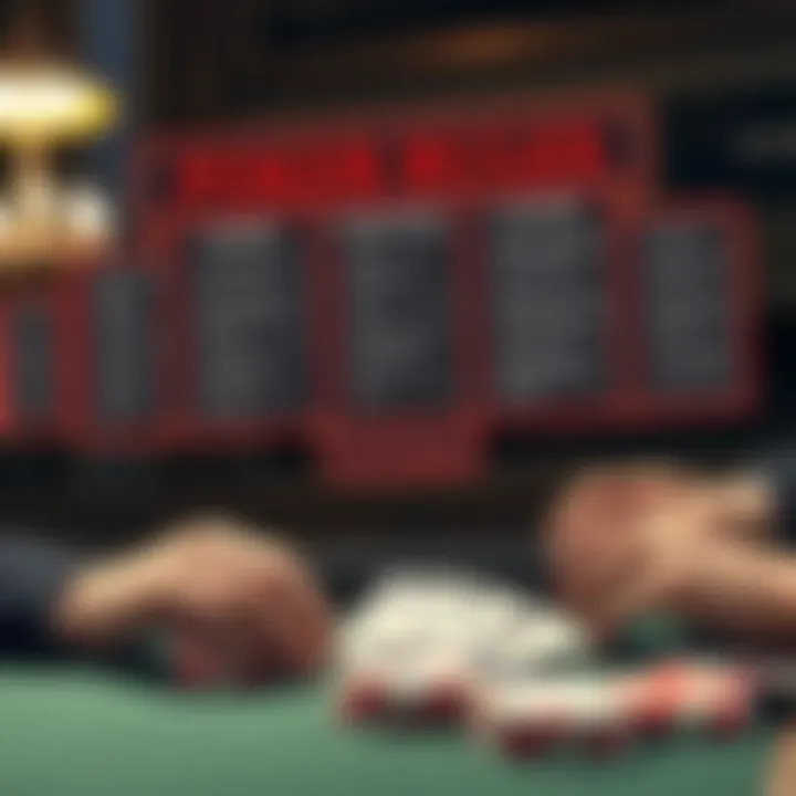 Illustration of poker rules displayed prominently