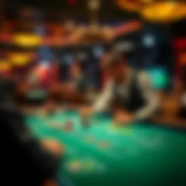 Strategic Betting in Action A player making a bet at a craps table